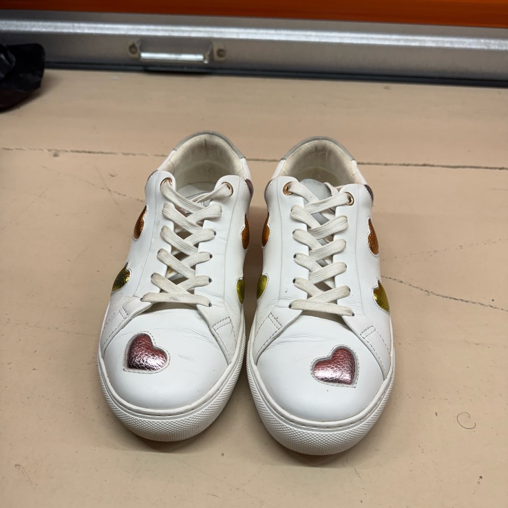 Kurt Geiger White Sneakers with Heart Accents